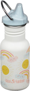 Klean Kanteen Kids' Classic Narrow 355ml (W/ Kid Sippy) Rainbows White