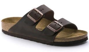 Birkenstock Unisex Arizona Oiled Leather Narrow Habana
