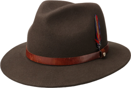 Stetson Manton Traveller Wool Felt Hat Brown