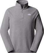 The North Face Men's Glacier Fleece 1/4 Zip Jacket TNF Mid Grey Heathe...