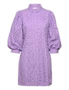 Slfsulla 3/4 Short Dress Ex Lyhyt Mekko Purple Selected Femme