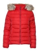 Tjw Basic Hooded Down Jacket Vuorillinen Takki Topattu Takki Red Tommy...