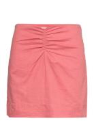 Sally Linen Skirt Lyhyt Hame Pink Gina Tricot