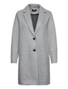 Onlcarrie Bonded Coat Otw Noos Outerwear Coats Winter Coats Grey ONLY