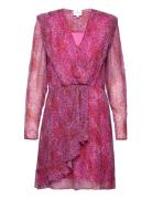 Angie Printed Bodycon Dress Lyhyt Mekko Pink Dante6