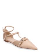 Shoes With Decorative Toe And Buckle Ballerinat Beige Mango