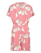 Pigeons Tencel Aop Summersuit Jumpsuit Haalari Pink Mini Rodini