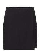 Mini Wrap Skirt Lyhyt Hame Black Residus