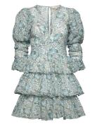 Georgette Flounce Dress Lyhyt Mekko Blue By Ti Mo
