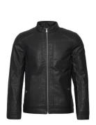 Fake Leather Jacket Nahkatakki Black Tom Tailor