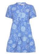 Ida Short Sleeve Dress Lyhyt Mekko Blue A-View