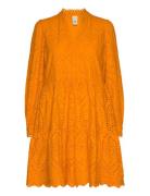 Yasholi Ls Dress S. Noos Lyhyt Mekko Orange YAS