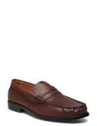 Leather Penny Loafers Loaferit Matalat Kengät Brown Mango