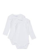 Nbnbody 2P Ls Solid White Noos Bodies Long-sleeved White Name It