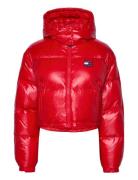 Tjw Crp Alaska Puffer Vuorillinen Takki Topattu Takki Red Tommy Jeans