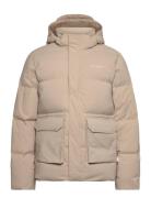 Maddox Down Jacket 2.0 Vuorillinen Takki Topattu Takki Beige Les Deux