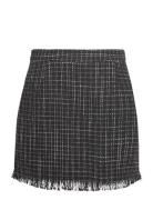 Diana Boucle Skirt Lyhyt Hame Black A-View