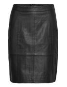 Dictedep Leather Skirt Lyhyt Hame Black DEPECHE