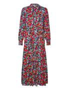 Yasalira Ls Long Shirt Dress S. Noos Maksimekko Juhlamekko Red YAS