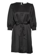 Slfreya 3/4 Short Dress B Lyhyt Mekko Black Selected Femme