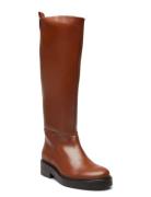 Cool Elevated Longboot Korkeavartiset Saapikkaat Brown Tommy Hilfiger