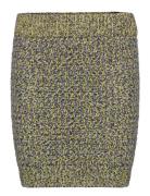 Norma Mouline Knit Mini Skirt Lyhyt Hame Yellow Wood Wood