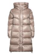 Aliquippa Long Puffer Jacket Topattu Pitkä Takki Beige WOOLRICH