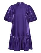 Yasmagnusa Ss Dress Lyhyt Mekko Purple YAS