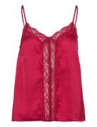 Camisole Lace Satin Toppi Red Lindex