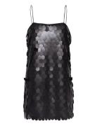 Sequins Mini Slip Dress Lyhyt Mekko Black ROTATE Birger Christensen