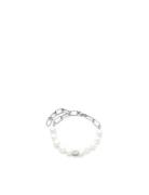 Samie - Bracelet With Pearls Steel Rannekoru Korut White Samie