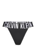 High Leg Thong Stringit Alusvaatteet Black Calvin Klein