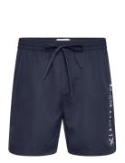 Les Deux Logo Swim Shorts Uimashortsit Navy Les Deux