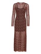 Lurex Knitted Dress Polvipituinen Mekko Brown Mango