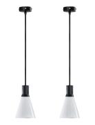 Gent Pendelsæt 2 Stk. Mat Sort/ Opal Home Lighting Lamps Ceiling Lamps...