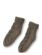 Ardette Knitted Pointelle Socks 17-18 Sukat Brown That's Mine