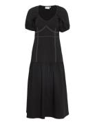 Ravagz Midi Dress Polvipituinen Mekko Black Gestuz