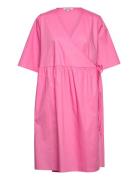 Srsutton Wrap Dress Polvipituinen Mekko Pink Soft Rebels