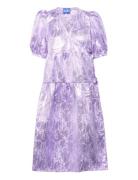 Mikacras Dress Polvipituinen Mekko Purple Cras