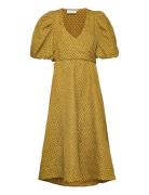 Cmcilla-Dress Polvipituinen Mekko Yellow Copenhagen Muse