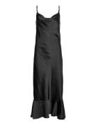 Objdebra Singlet Dress .C 124 Polvipituinen Mekko Black Object
