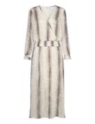 Dress With Stripe Splash Print Polvipituinen Mekko White Coster Copenh...