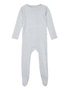 Striped Full Body W. Back Opening Pyjama Sie Jumpsuit Haalari Multi/pa...