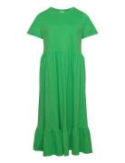 Carmay S/S O-Neck Peplum Dress Jrs Polvipituinen Mekko Green ONLY Carm...