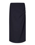 Fique Skirt Polvipituinen Hame Navy Second Female