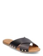 Pcvuma Leather Sandal Matalapohjaiset Sandaalit Black Pieces