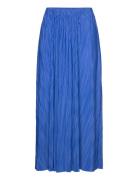 Slfsimsa Midi Plisse Skirt Noos Polvipituinen Hame Blue Selected Femme
