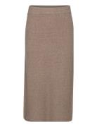 Objmalena Knit Skirt Polvipituinen Hame Brown Object