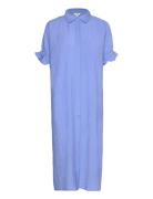 Objcif Tiana Ss Midi Dress E Ss Fair 23 Polvipituinen Mekko Blue Objec...