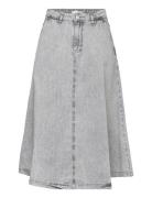 Bluebell Skirt Polvipituinen Hame Grey Basic Apparel